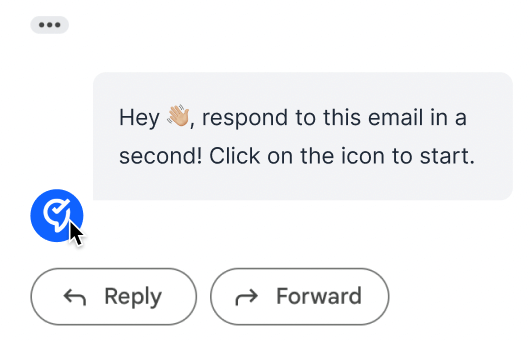 One-click email reply illustration